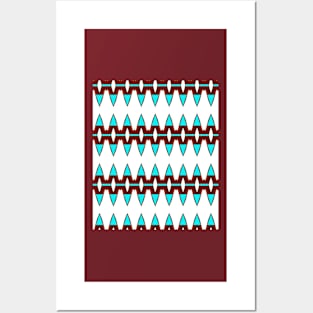 Turquoise tribal Posters and Art